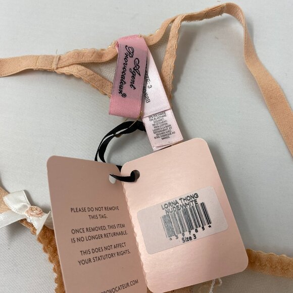 Agent Provocateur Lorna Nude White Thong AP3 Medium NWT - Picture 13 of 13